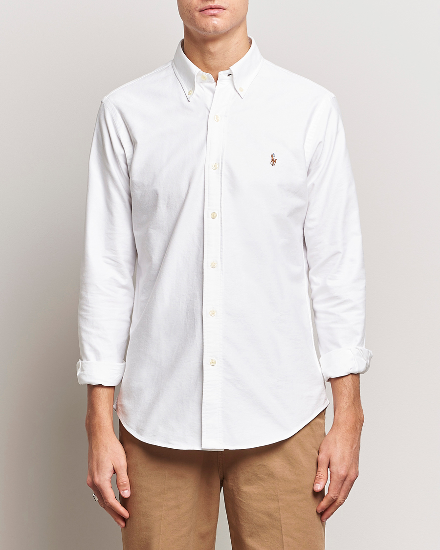 Mies |  | Polo Ralph Lauren | Custom Fit Oxford Shirt White