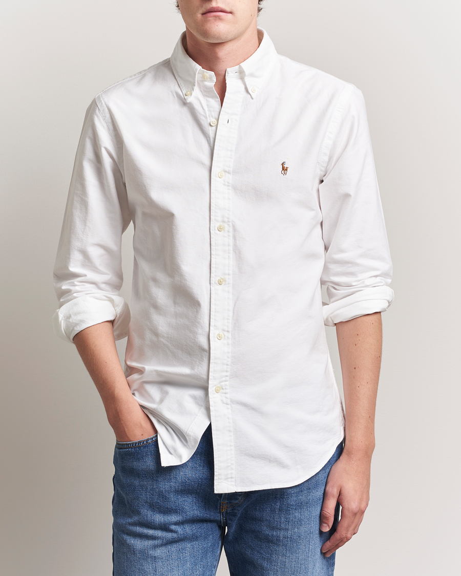 Mies | Kauluspaidat | Polo Ralph Lauren | Custom Fit Oxford Shirt White