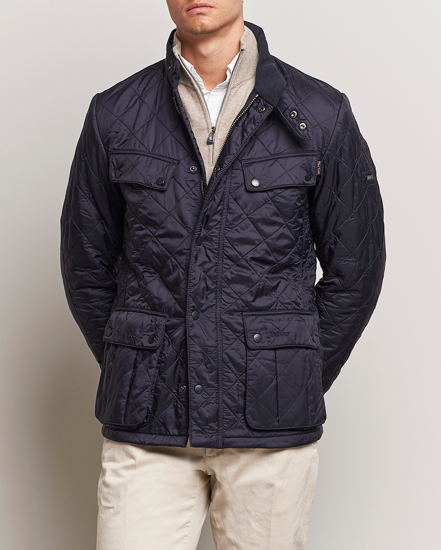 Mies | Klassiset takit | Barbour International | Ariel Polarquilt International Jacket Navy