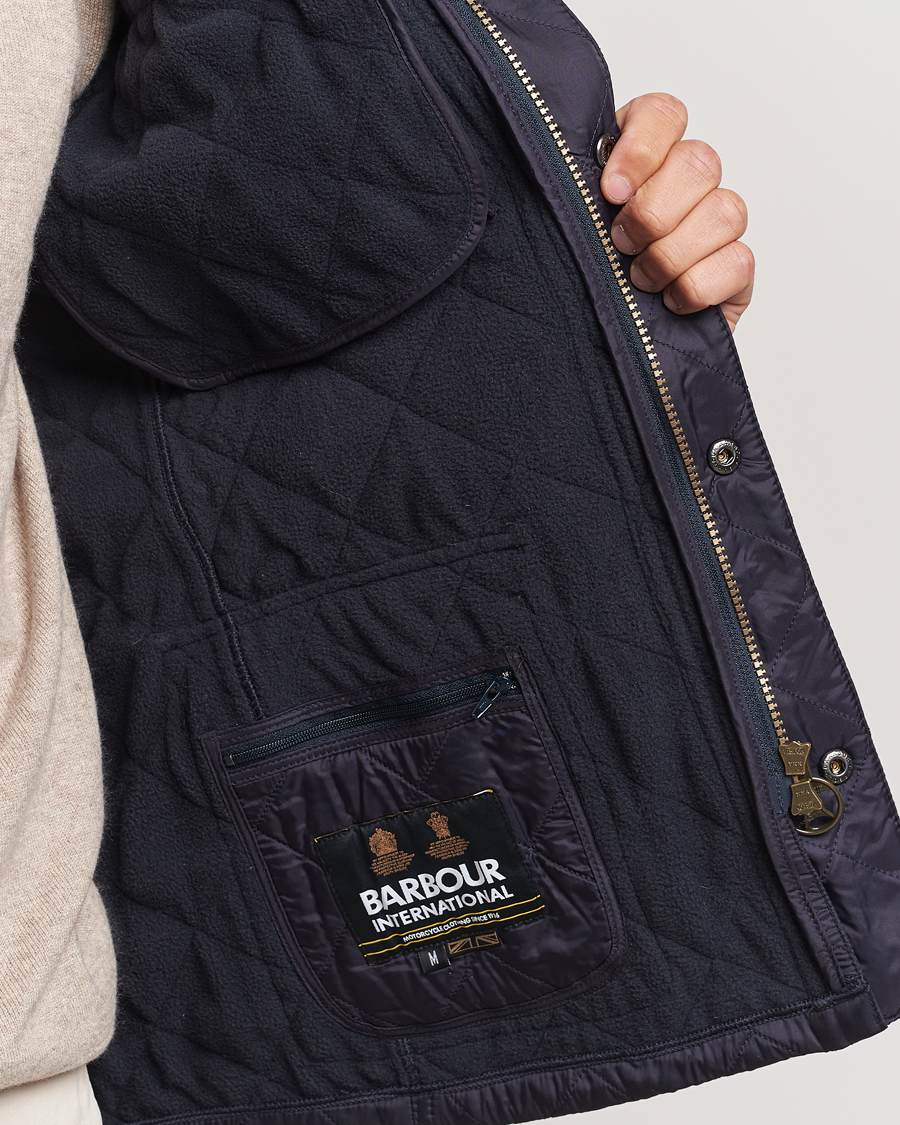 Mies | Takit | Barbour International | Ariel Polarquilt International Jacket Navy
