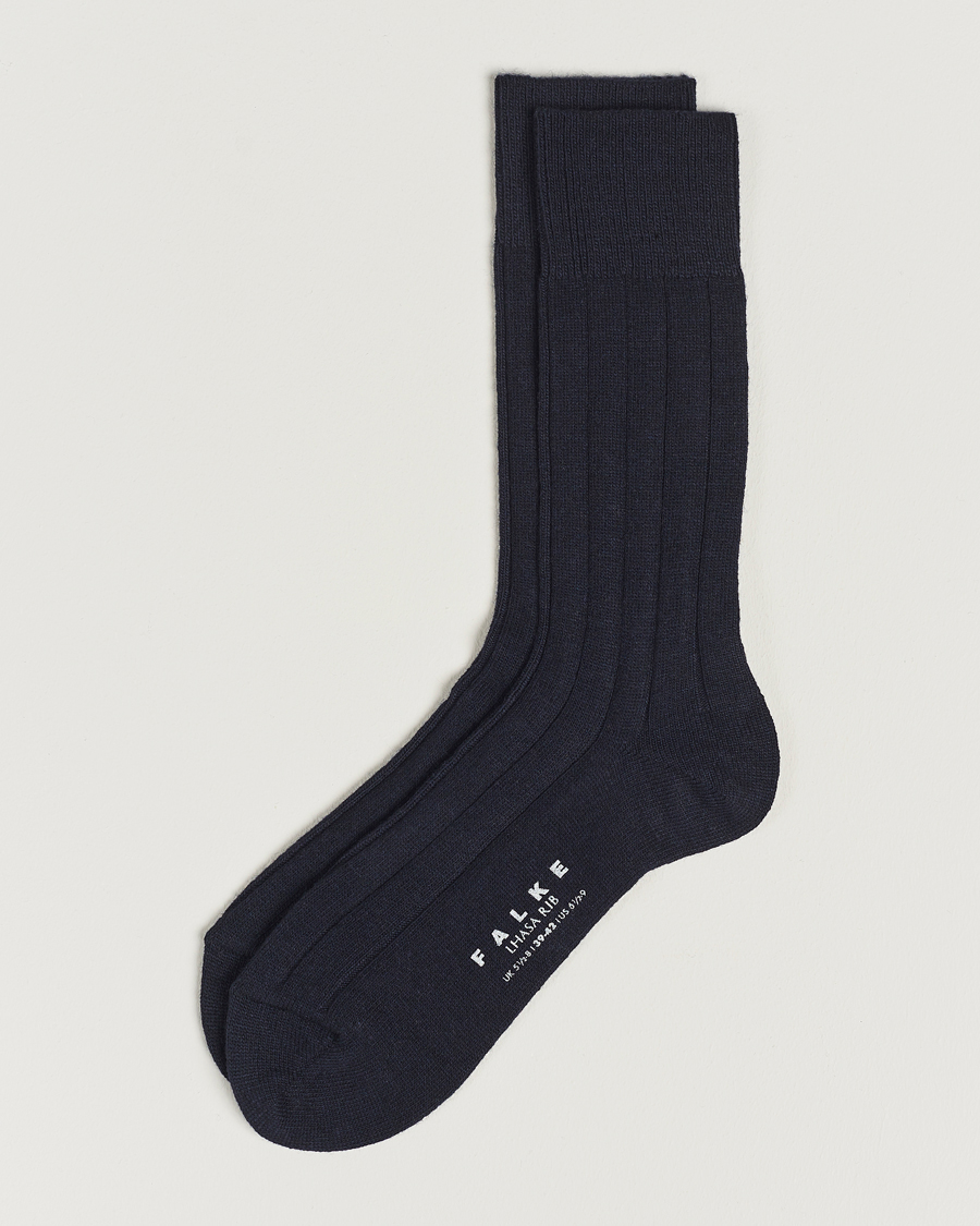 Miehet |  | Falke | Lhasa Cashmere Socks Dark Navy