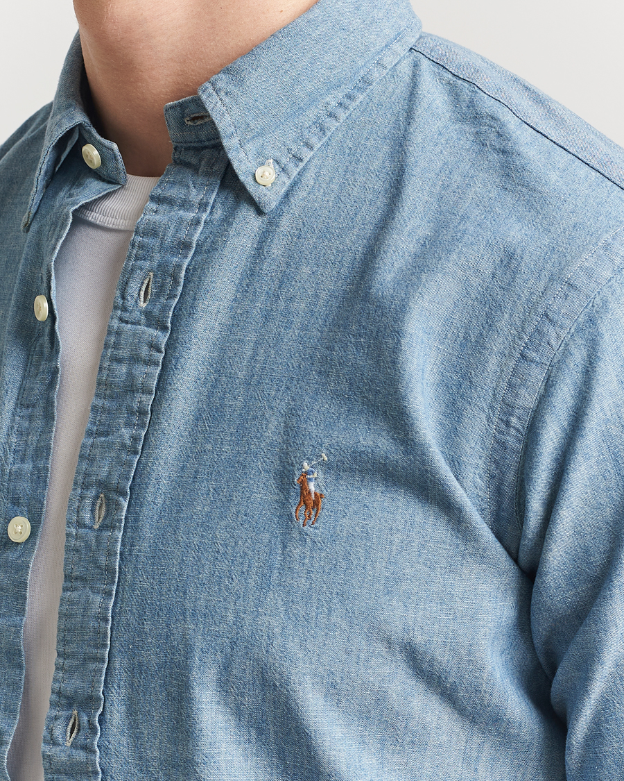 Mies | Kauluspaidat | Polo Ralph Lauren | Custom Fit Shirt Chambray Washed