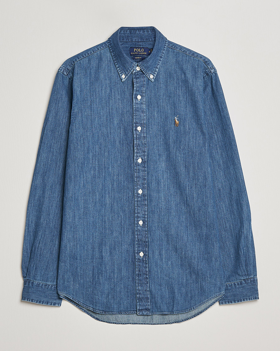 Miehet |  | Polo Ralph Lauren | Custom Fit Shirt Denim Dark Wash