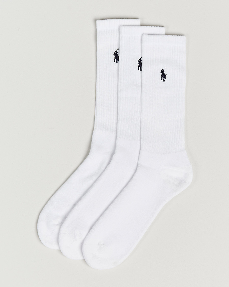 Mies | Alusvaatteet | Polo Ralph Lauren | 3-Pack Crew Sock White