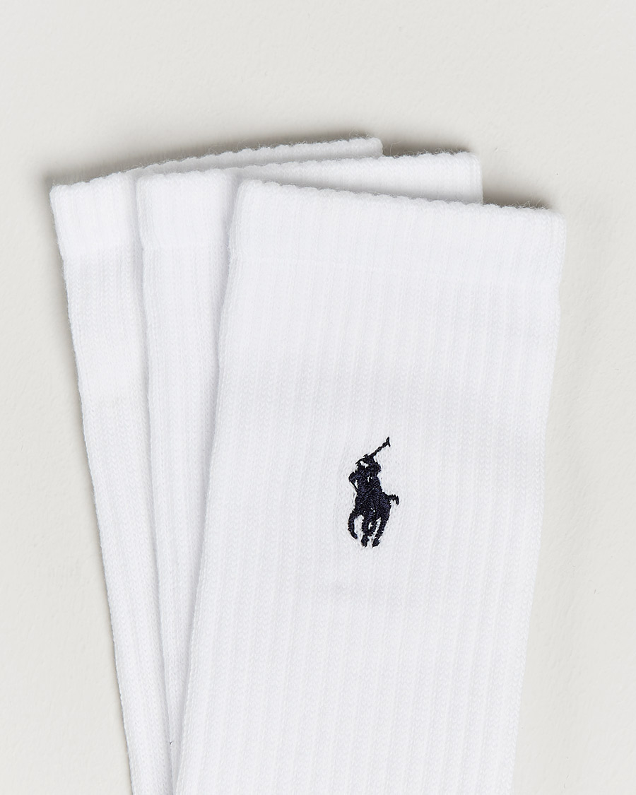 Mies | Alusvaatteet | Polo Ralph Lauren | 3-Pack Crew Sock White