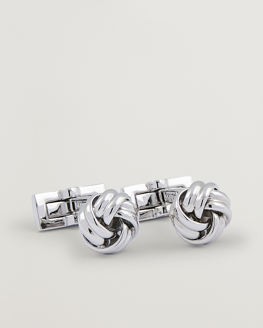 Mies |  | Skultuna | Cuff Links Black Tie Collection Knot Silver