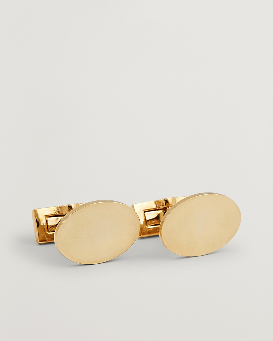 Miehet |  | Skultuna | Cuff Links Black Tie Collection Oval Gold