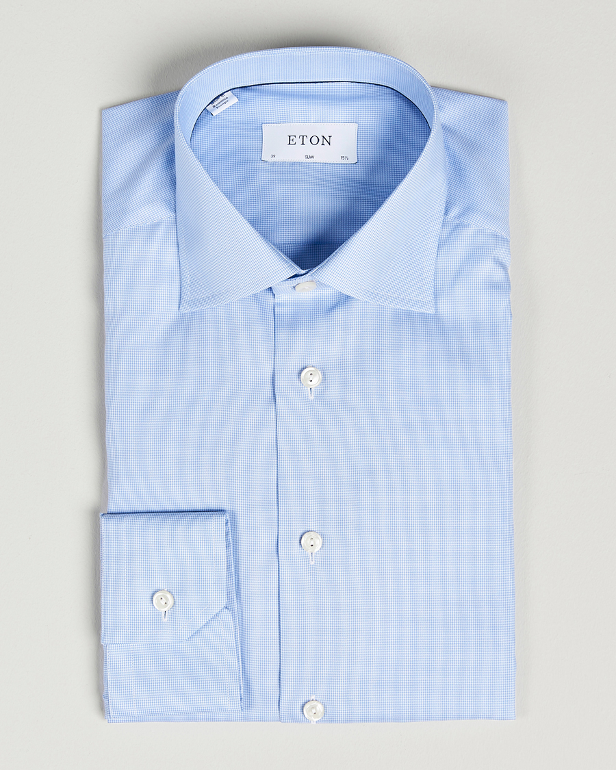 Mies | Kauluspaidat | Eton | Slim Fit Shirt Pepita Blue