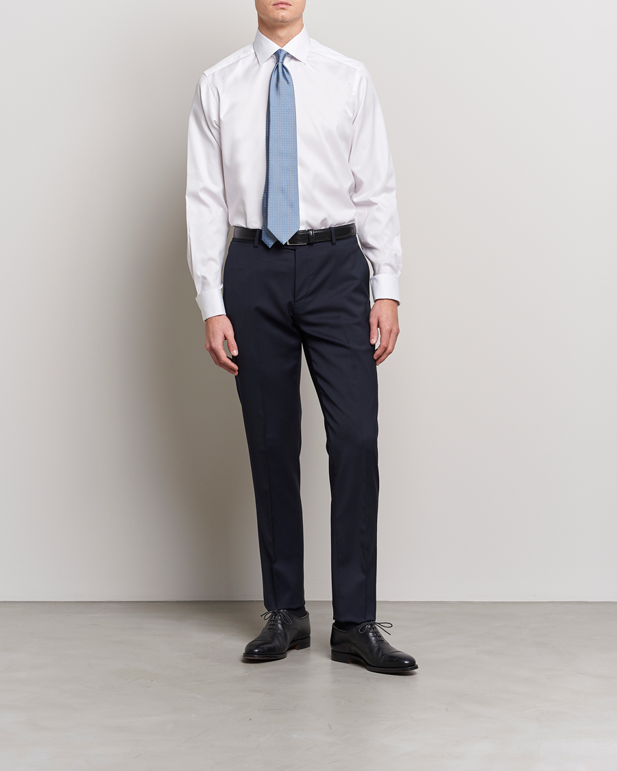 Mies | Bisnespaidat | Eton | Contemporary Fit Shirt Double Cuff White