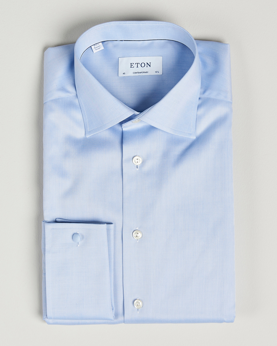 Mies | Kauluspaidat | Eton | Contemporary Fit Shirt Double Cuff Blue