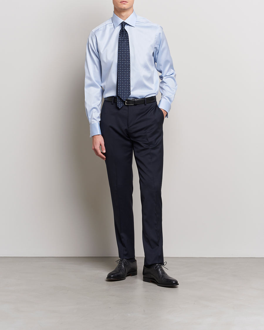 Mies | Kauluspaidat | Eton | Contemporary Fit Shirt Double Cuff Blue