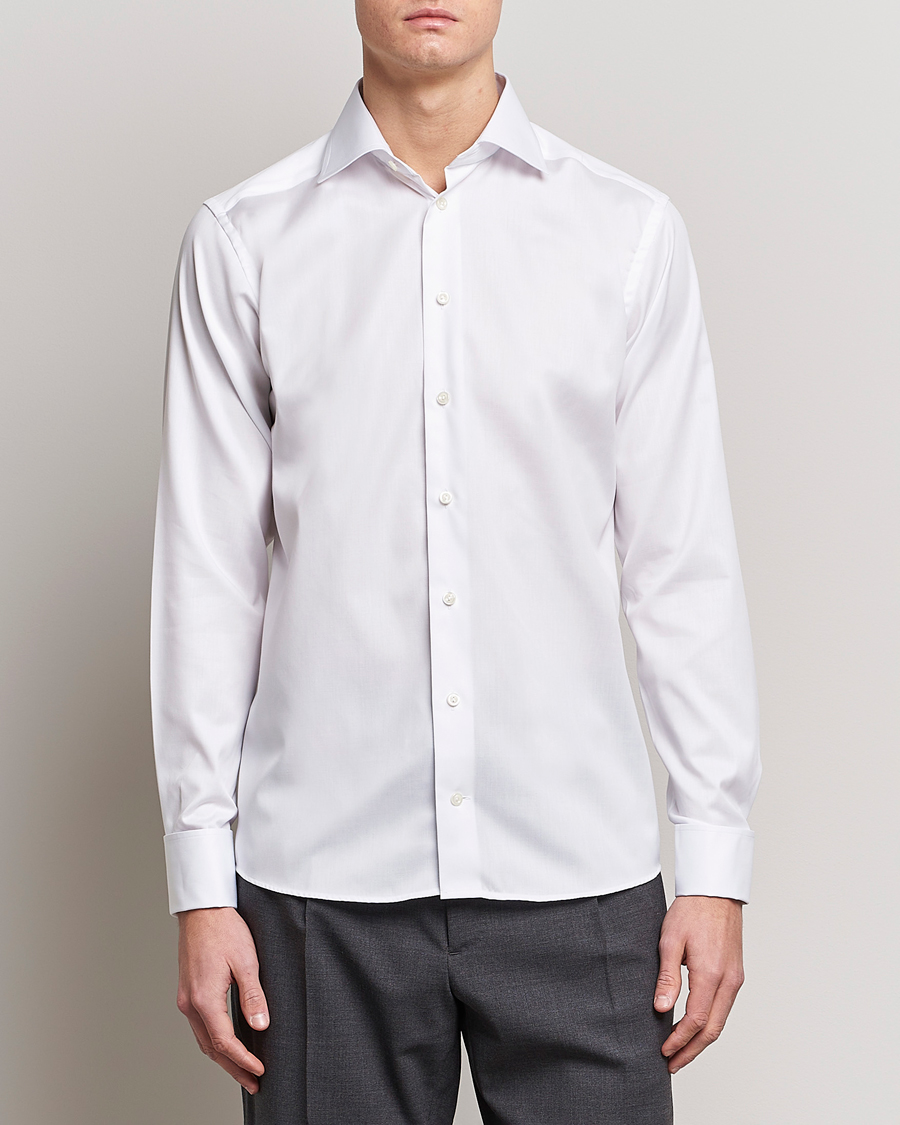 Mies |  | Eton | Slim Fit Shirt Double Cuff White
