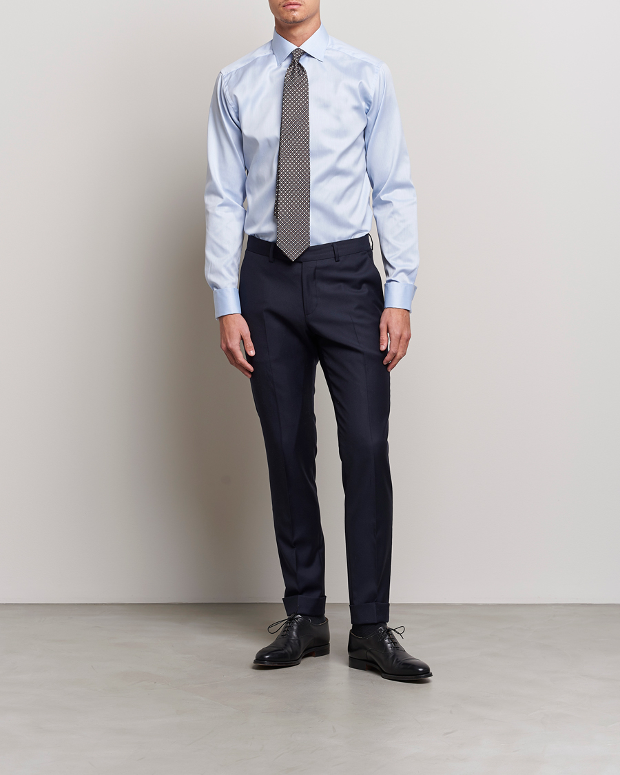 Mies | Kauluspaidat | Eton | Slim Fit Shirt Double Cuff Blue