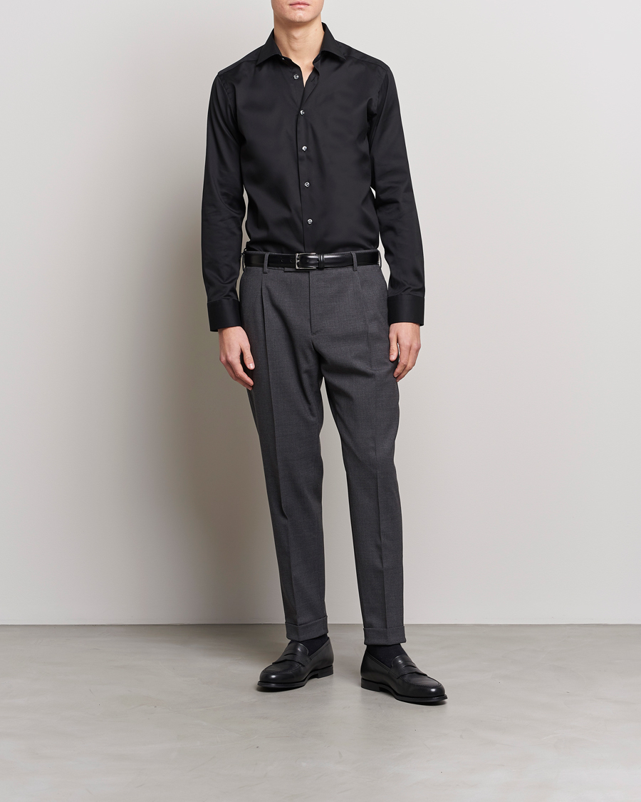 Mies | Business & Beyond | Eton | Slim Fit Shirt Black