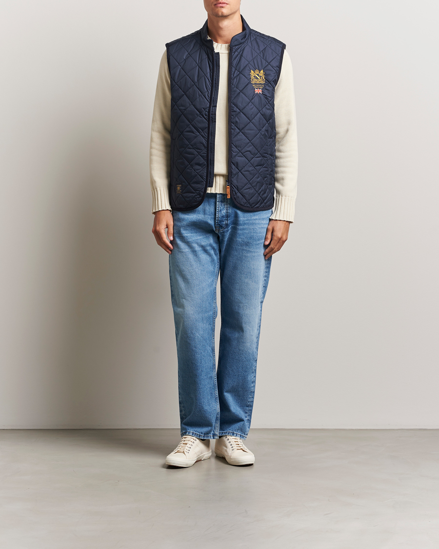 Mies | Ulkoliivit | Morris | Trenton Quilted Vest Old Blue