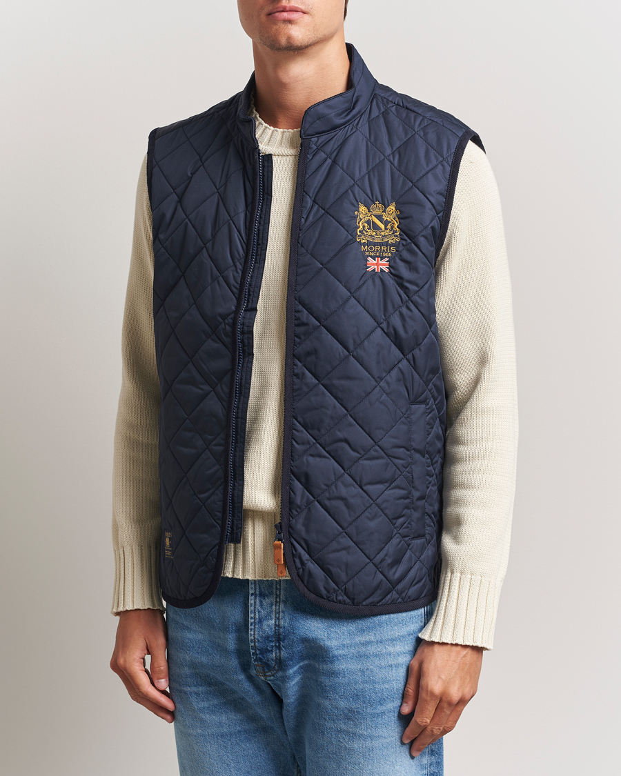 Mies | Ulkoliivit | Morris | Trenton Quilted Vest Old Blue