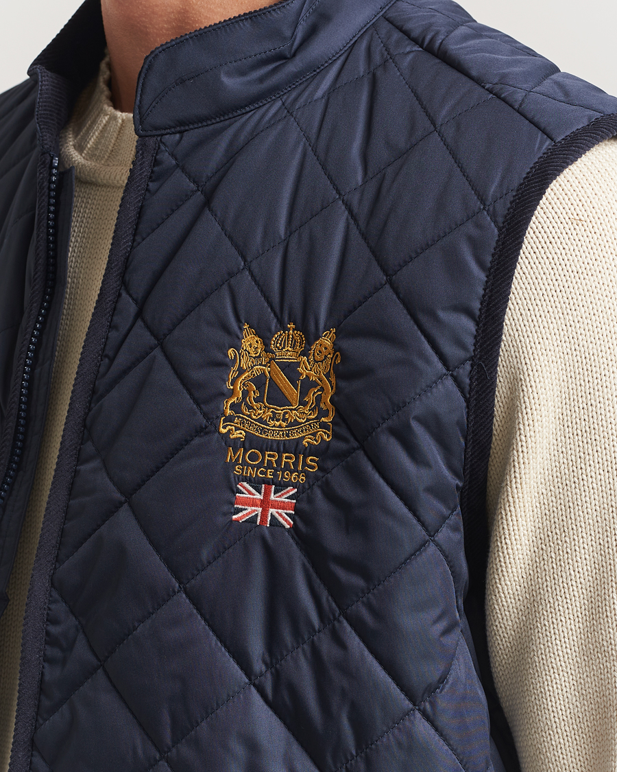 Mies | Ulkoliivit | Morris | Trenton Quilted Vest Old Blue