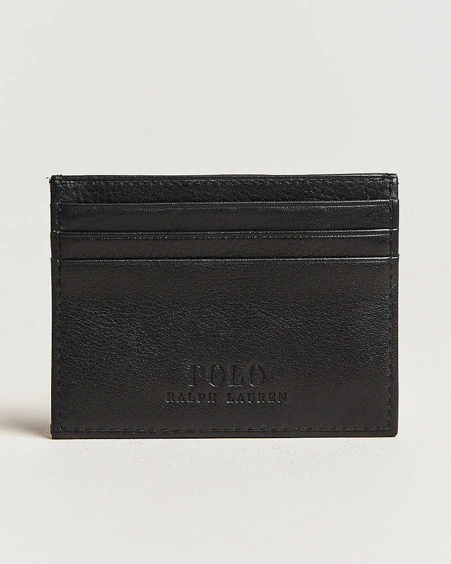 Miehet |  | Polo Ralph Lauren | Pebble Leather Slim Card Case Black