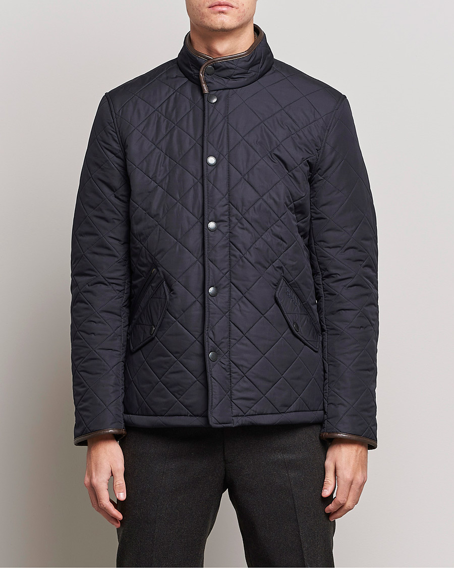 Mies | Kevättakit | Barbour Lifestyle | Powell Quilted Jacket Navy