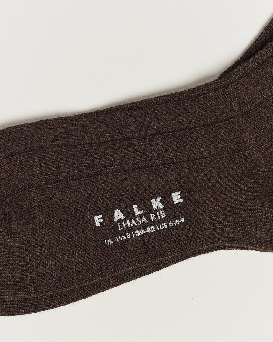 Mies | Alusvaatteet | Falke | Lhasa Cashmere Socks Brown