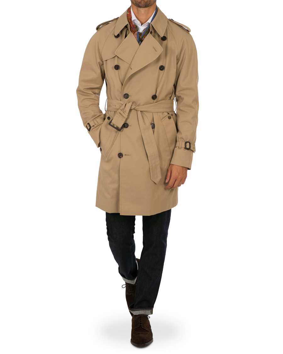 Aquascutum Corby Double Breasted Trenchcoat Camel osoitteesta CareOfCarl.fi