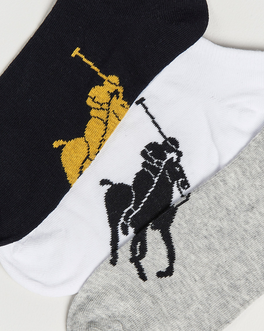 Mies |  | Polo Ralph Lauren | 3-Pack Sneaker Sock Grey/White/Black