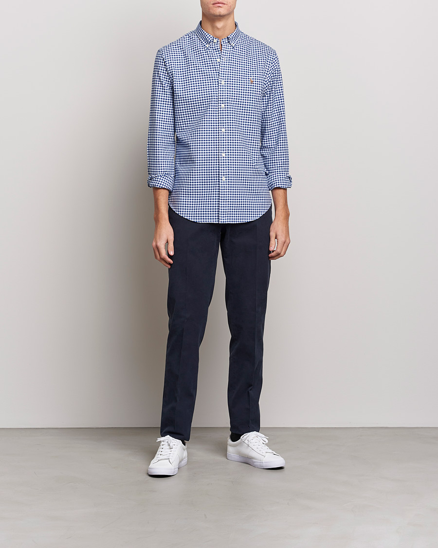 Mies | Polo Ralph Lauren Slim Fit Shirt Oxford Blue/White Gingham | Polo Ralph Lauren | Slim Fit Shirt Oxford Blue/White Gingham