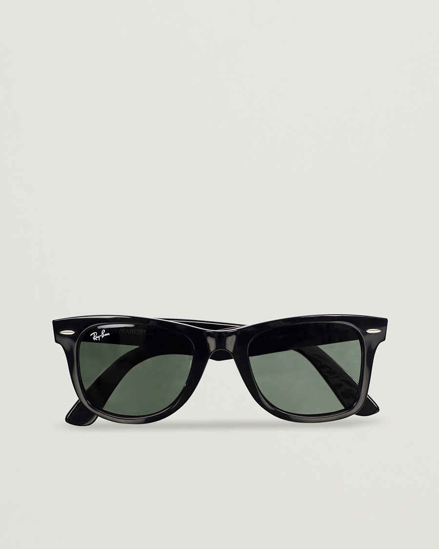 Mies | Ajattomia vaatteita | Ray-Ban | Original Wayfarer Sunglasses Black/Crystal Green