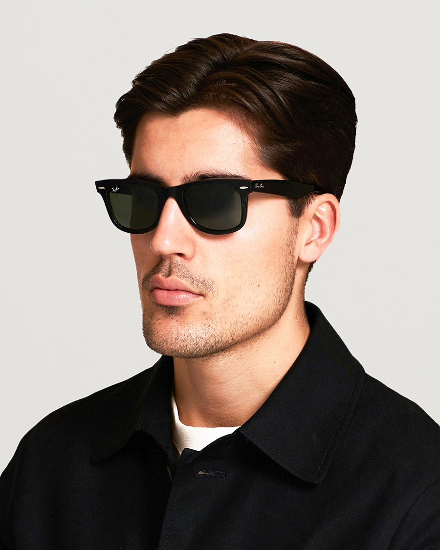 Mies | D-malliset aurinkolasit | Ray-Ban | Original Wayfarer Sunglasses Black/Crystal Green