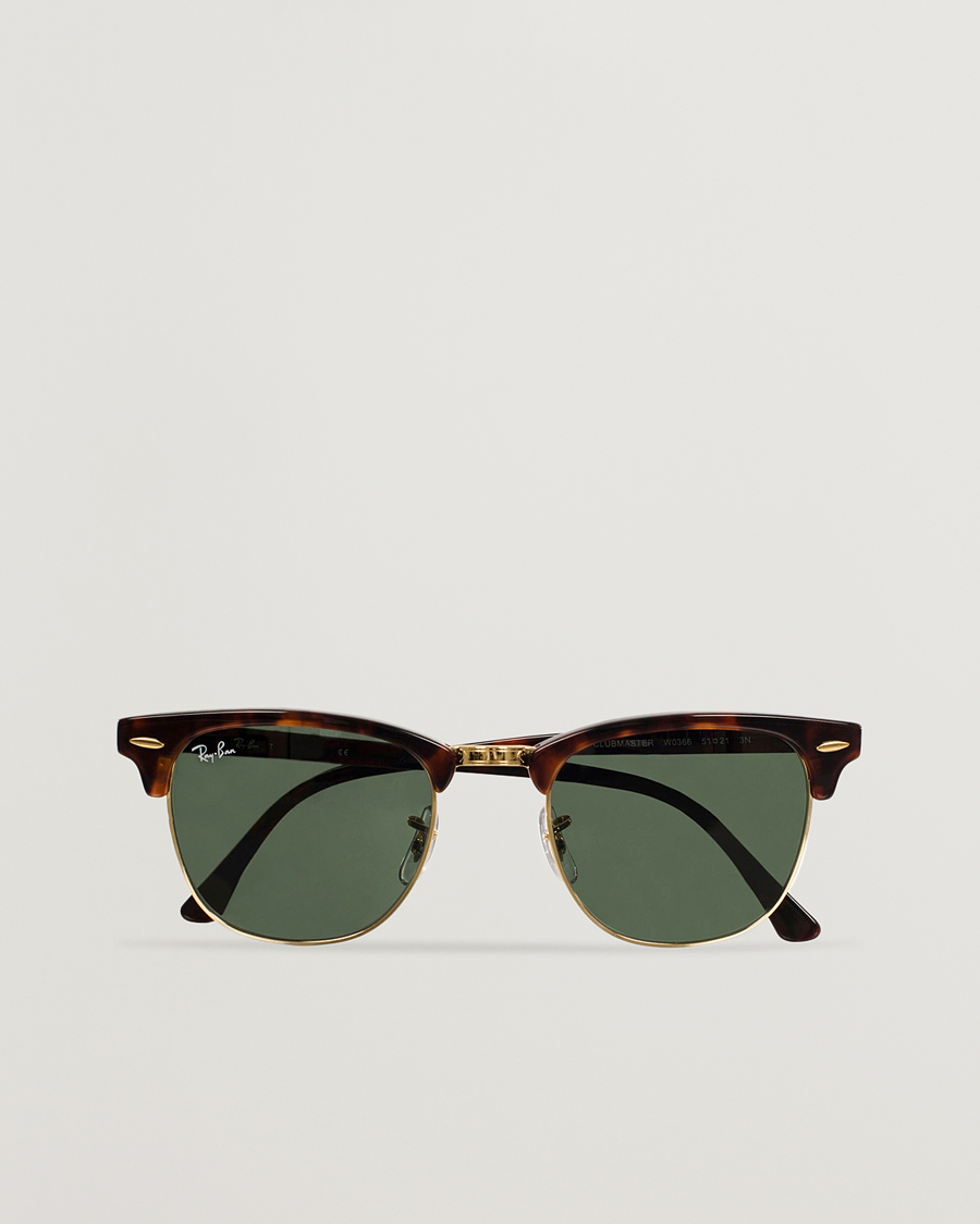 Mies | Aurinkolasit | Ray-Ban | Clubmaster Sunglasses Mock Tortoise/Crystal Green