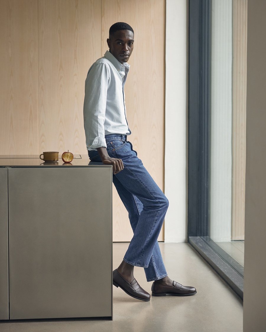Mies | Kauluspaidat | Polo Ralph Lauren | Custom Fit Oxford Shirt Stripes Blue