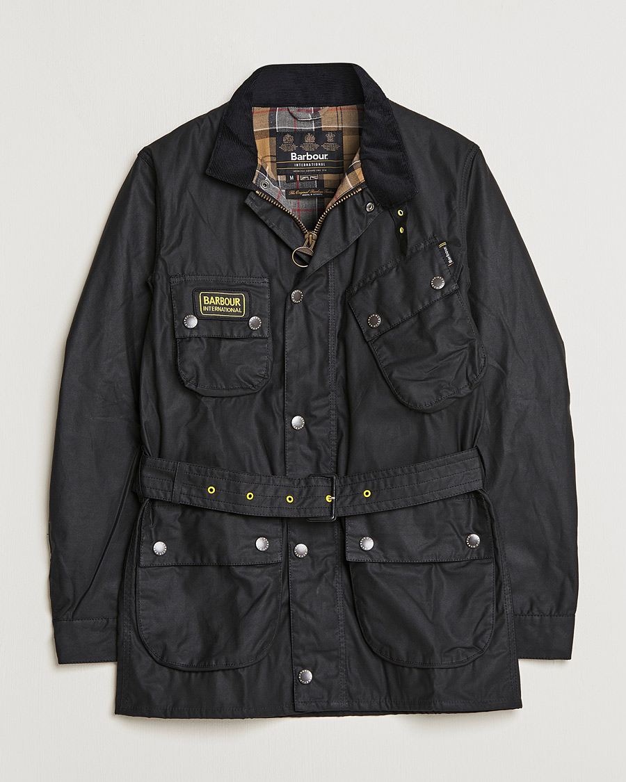 Mies | Takit | Barbour International | Slim Wax Jacket Black