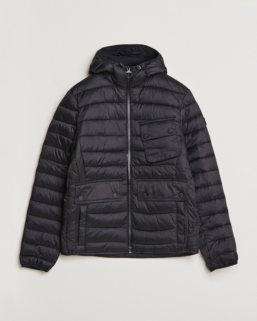 Mies |  | Barbour International | Ouston Hooded Quilt Jacket Black