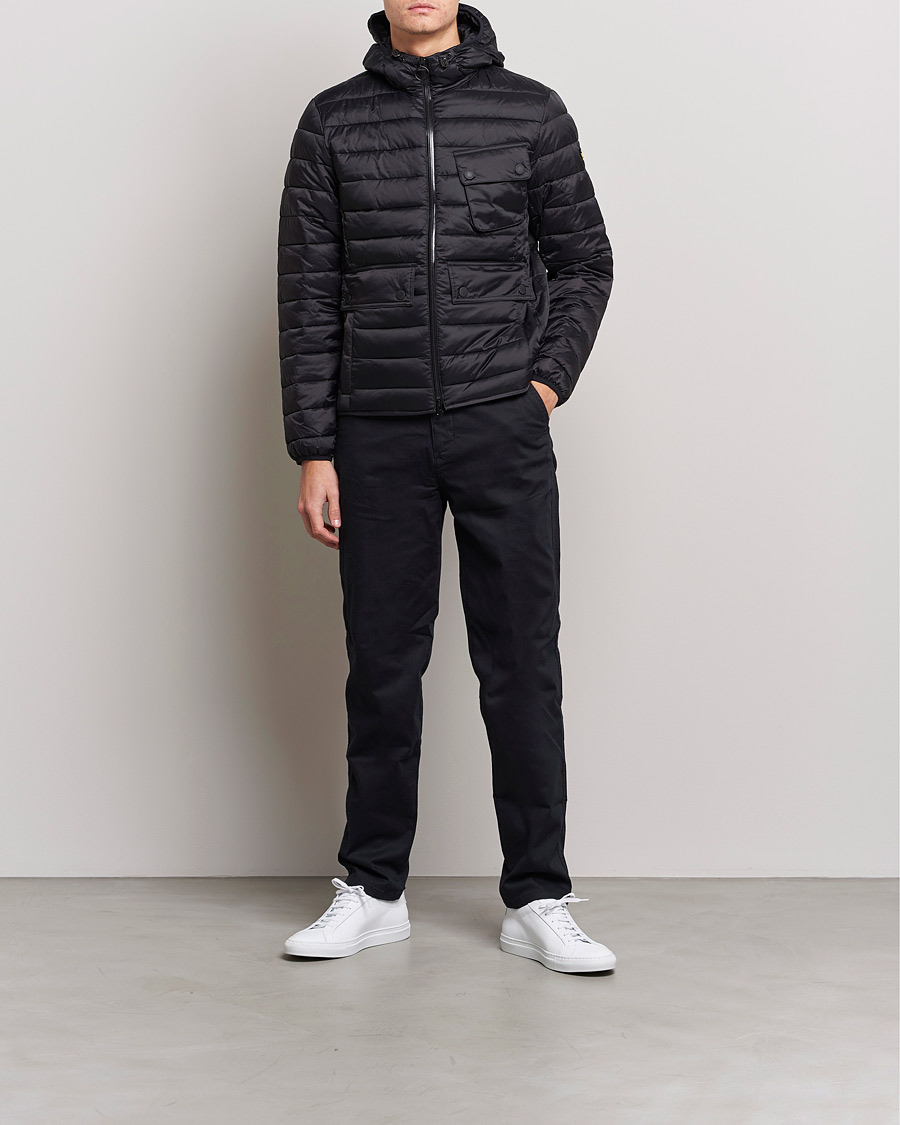 Mies | Takit | Barbour International | Ouston Hooded Quilt Jacket Black