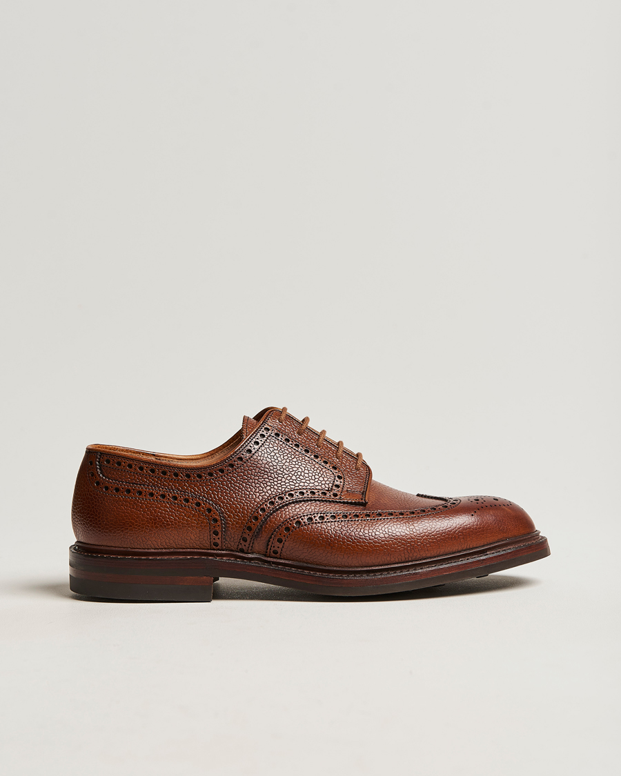 Mies | Brogue-kengät | Crockett & Jones | Pembroke Derbys Tan Grained Calf
