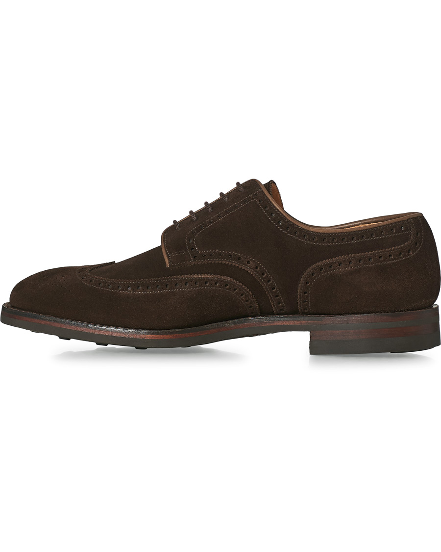 Mies | Crockett & Jones Swansea Brogue Dark Brown Suede | Crockett & Jones | Swansea Brogue Dark Brown Suede