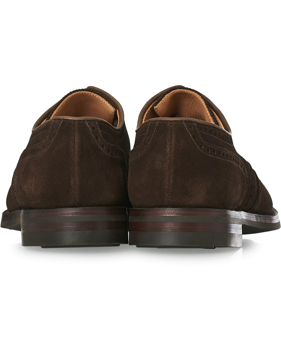 Mies | Crockett & Jones Swansea Brogue Dark Brown Suede | Crockett & Jones | Swansea Brogue Dark Brown Suede