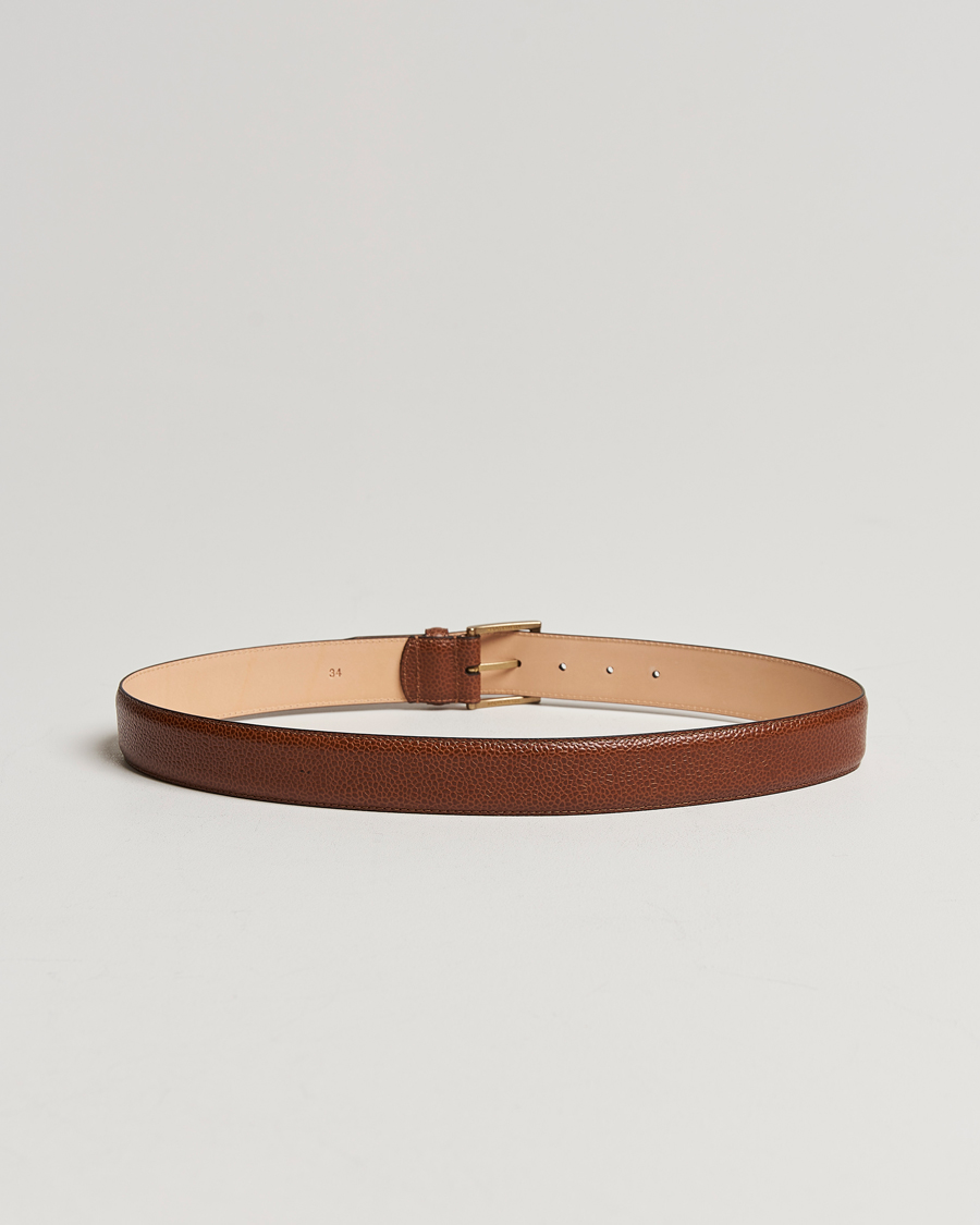 Mies | Vyöt | Crockett & Jones | Belt 3,5 cm Tan Grained Calf
