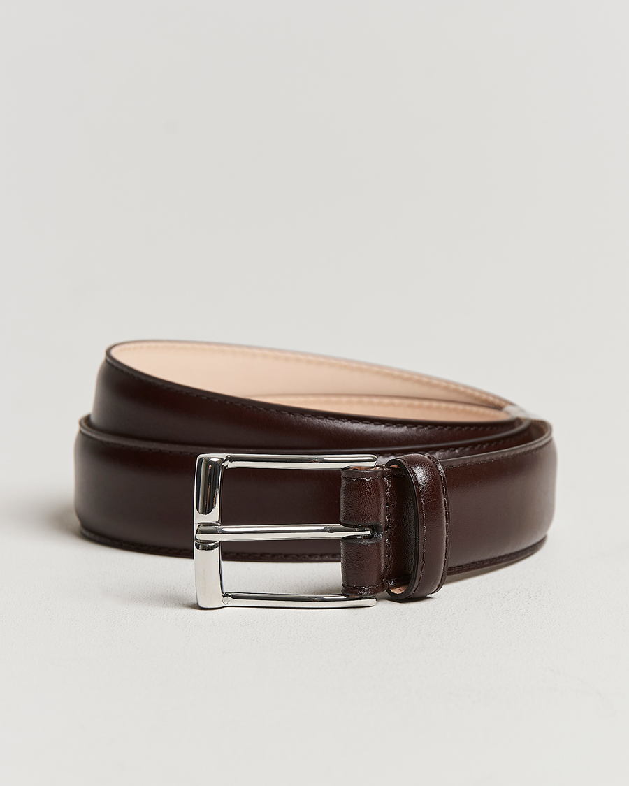 Mies | Vyöt | Crockett & Jones | Belt 3,2 cm Dark Brown Calf