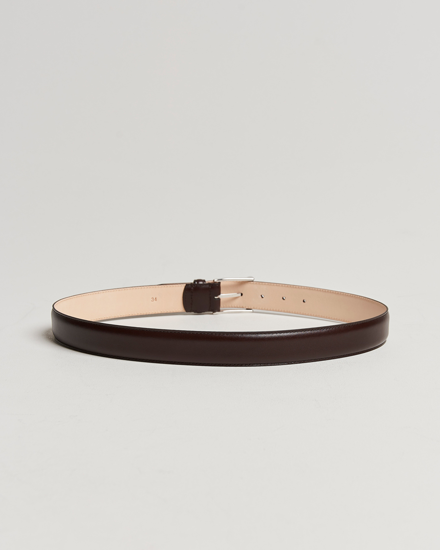 Mies | Vyöt | Crockett & Jones | Belt 3,2 cm Dark Brown Calf