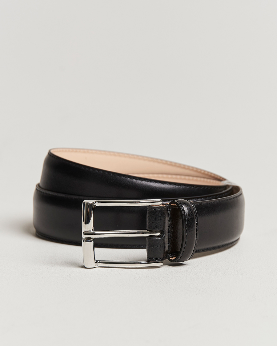 Mies | Vyöt | Crockett & Jones | Belt 3,2 cm Black Calf