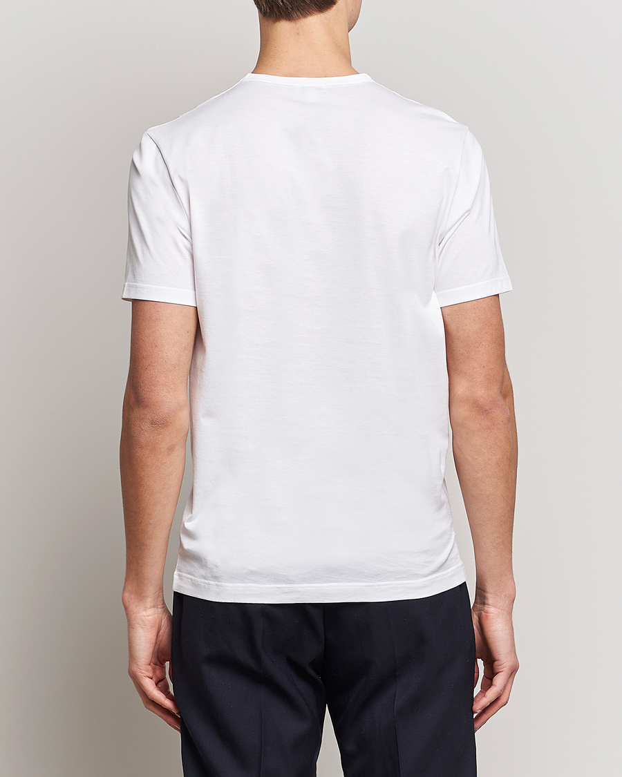 Mies | T-paidat | Sunspel | Crew Neck Q82 Cotton T-Shirt White