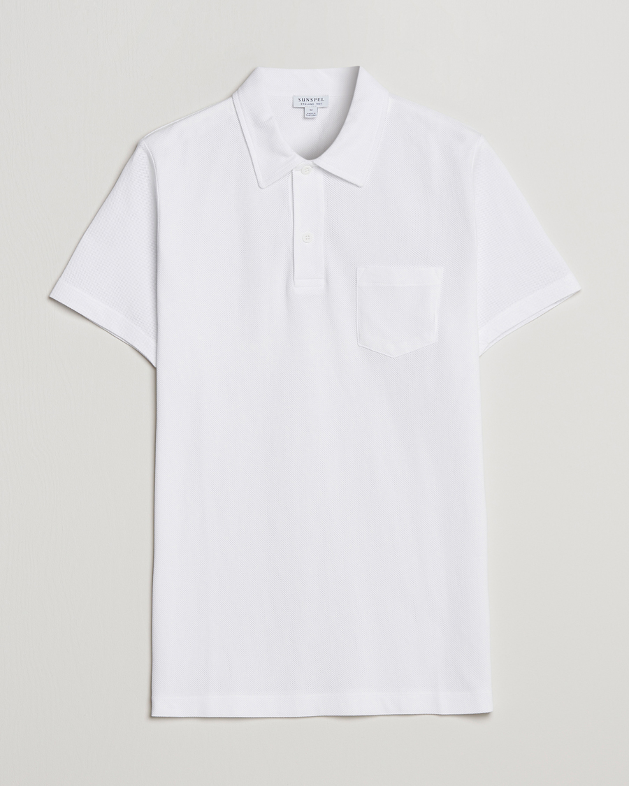 Mies | Pikeet | Sunspel | Riviera Polo Shirt White