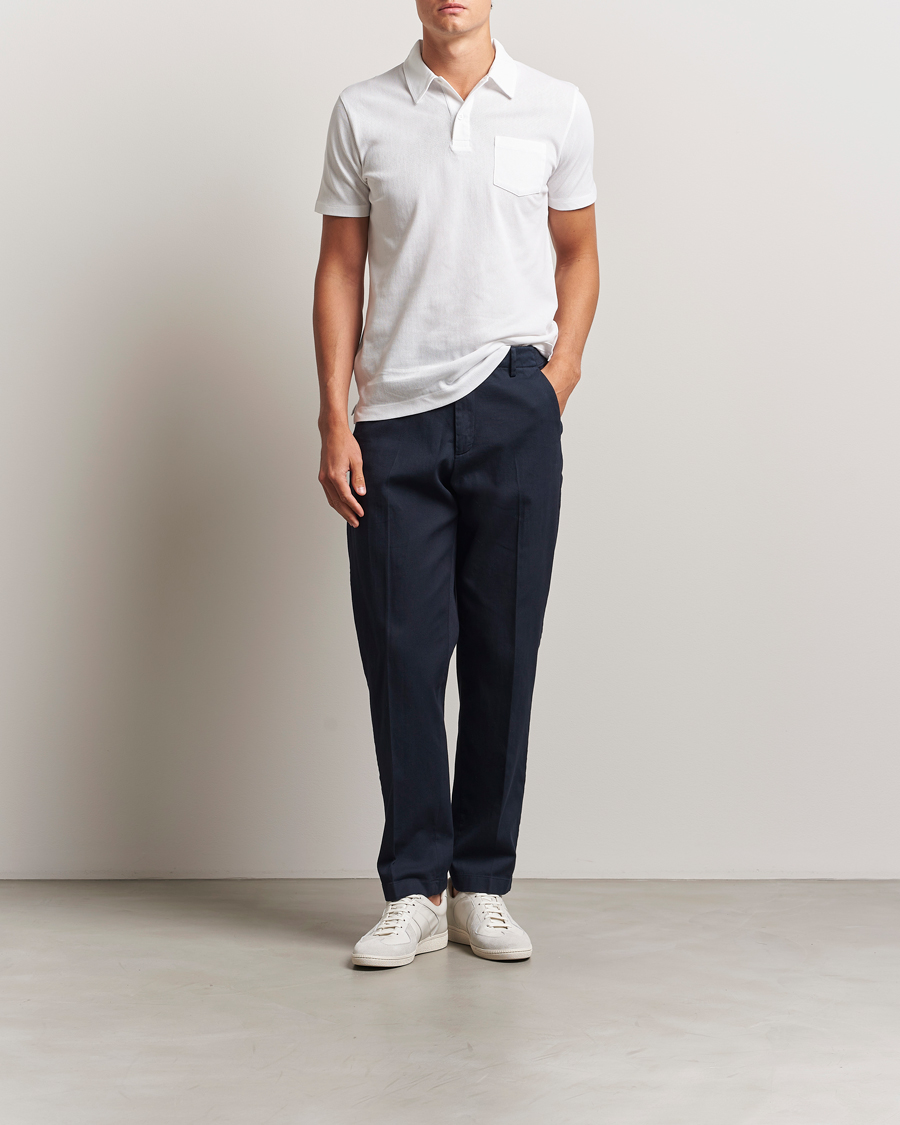 Mies | Pikeet | Sunspel | Riviera Polo Shirt White