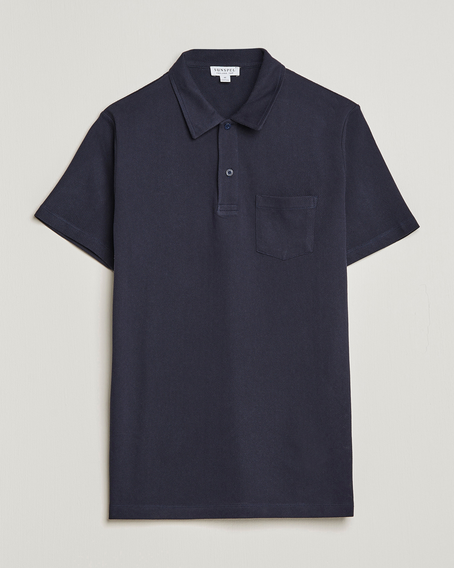 Mies | Pikeet | Sunspel | Riviera Polo Shirt Navy