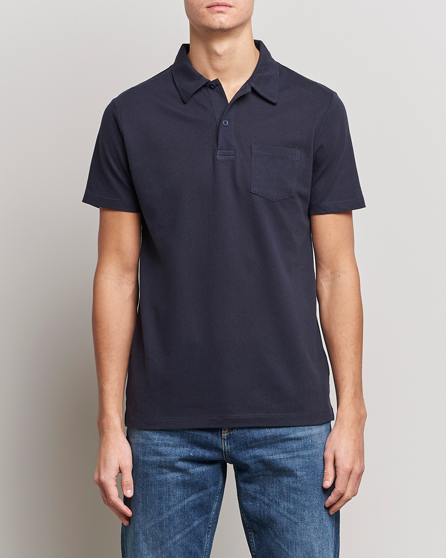 Mies | Ajattomia vaatteita | Sunspel | Riviera Polo Shirt Navy