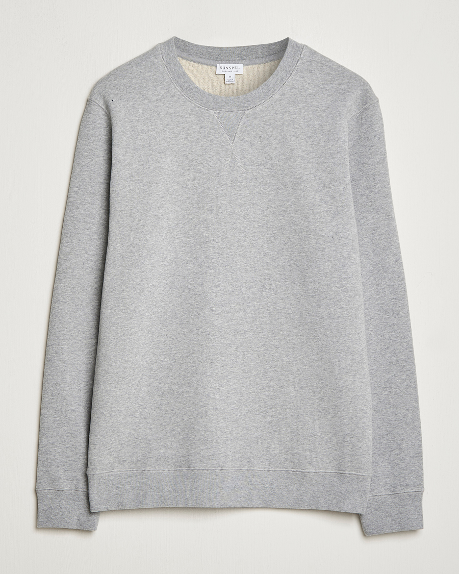 Mies | Puserot | Sunspel | Loopback Sweatshirt Grey Melange