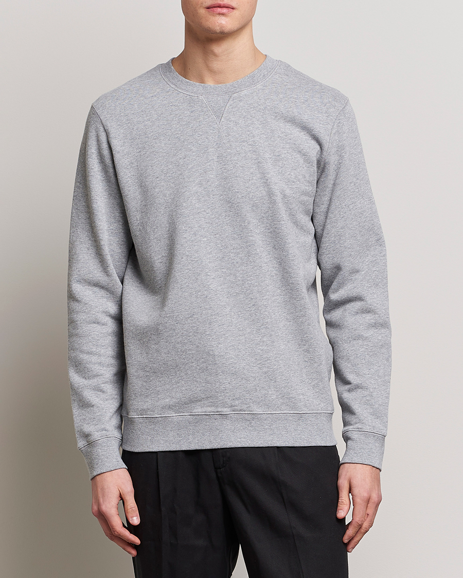 Mies |  | Sunspel | Loopback Sweatshirt Grey Melange
