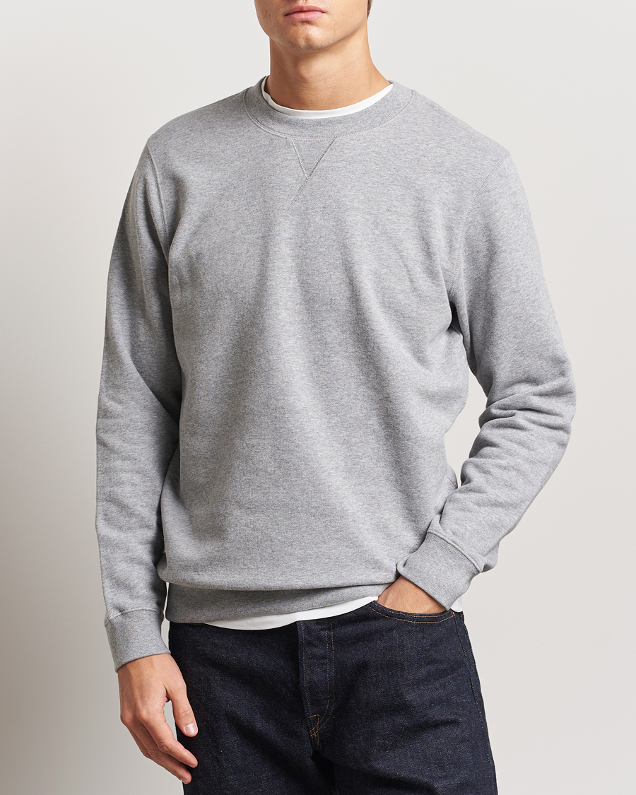 Mies | Puserot | Sunspel | Loopback Sweatshirt Grey Melange