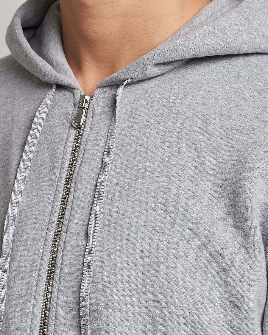 Mies | Puserot | Sunspel | Loopback Full Zip Hoodie Grey Melange